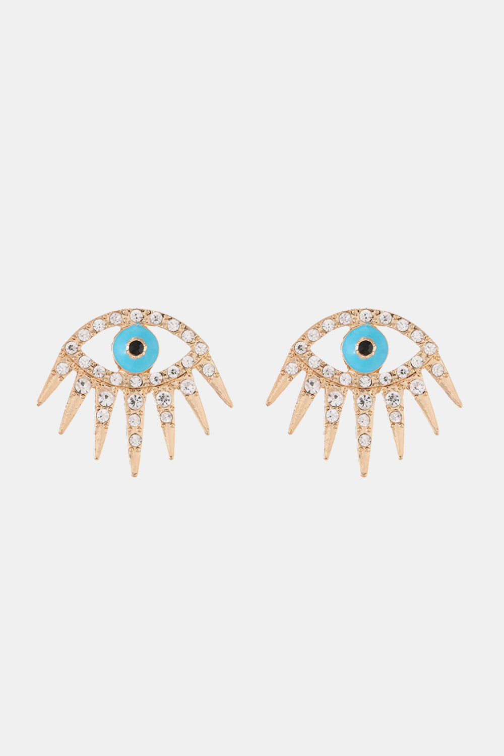 Evil Eye Rhinestone Dangle Earrings